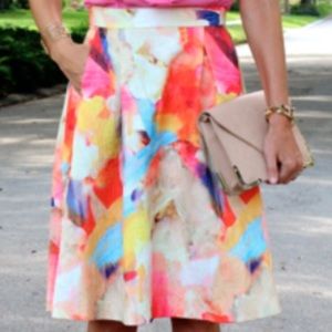 H&M floral midi skirt, NWT